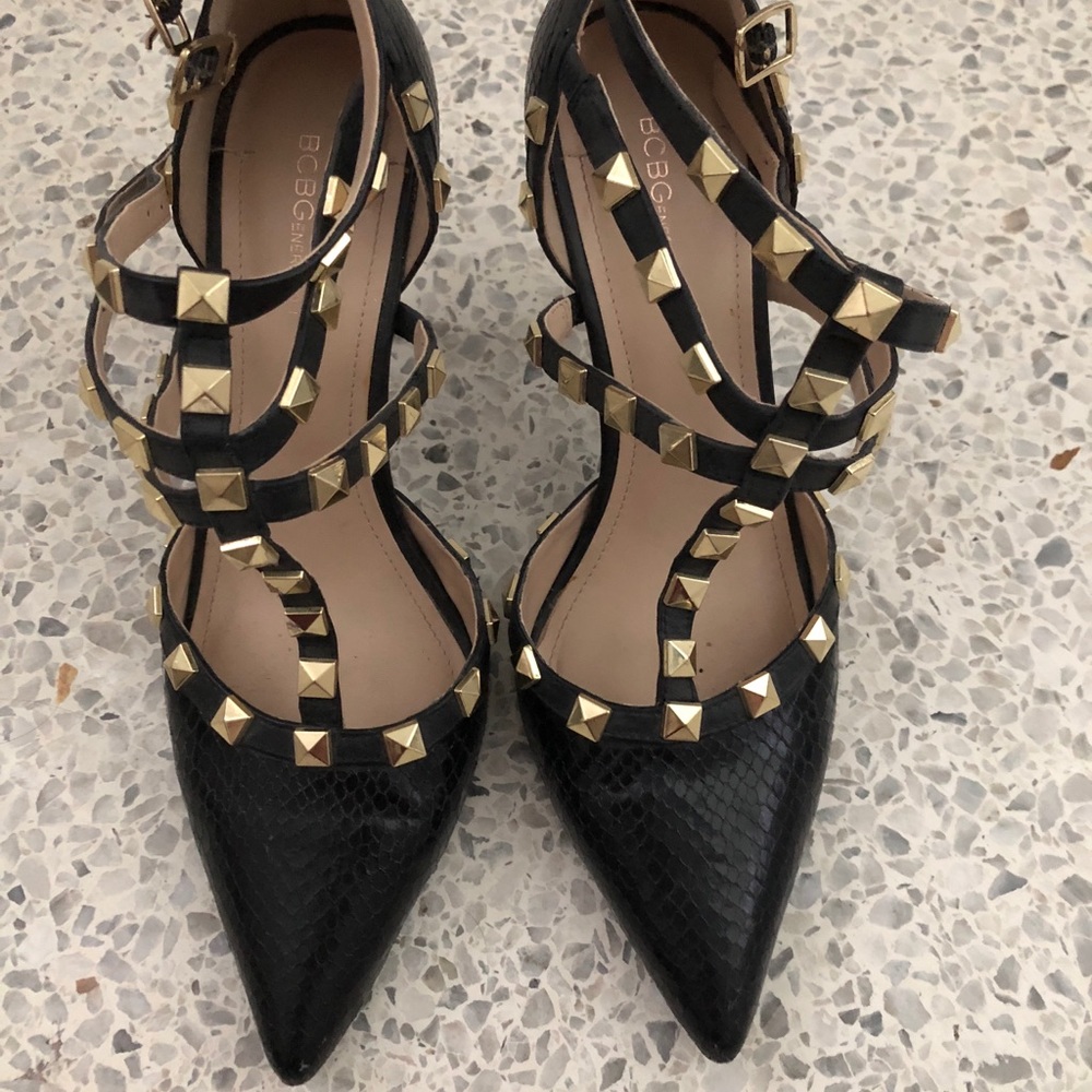 BCBG Black Rockstud Look Alike